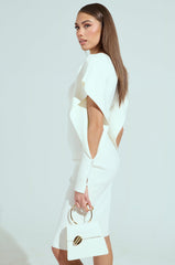 OFF TO BRUNCH KNIT MIDI DRESS