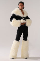 SITTING PRETTY FUR TRIM DENIM