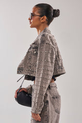 RIZZO STUDDED DENIM JACKET