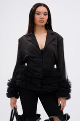 BIG HIT TULLE TRIM BLAZER