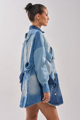 MONDAY BLUES DENIM MINI DRESS