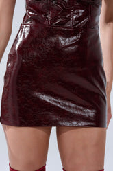 IM YOUR WEAKNESS FAUX LEATHER MINI SKIRT