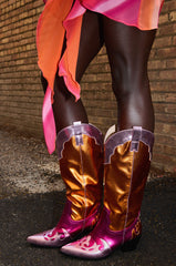 AZALEA WANG SPICE IT UP CHUNKY BOOT IN MULTI