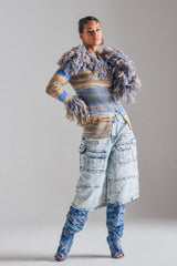 FORGET ME NOT DENIM CARGO BERMUDA SHORT