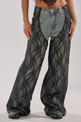 SEXY LACE CHAP DENIM