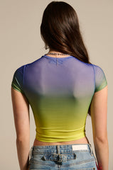 DID IT AGAIN OMBRE MESH TSHIRT