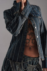 VANJA STUDDED DENIM BUTTON DOWN
