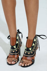 AZALEA WANG MERAKI BLACK AND BONE SANDAL