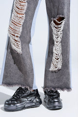 KOI FOOTWEAR METAMORPHOSIS BLACK FLAT DISTRESSED SNEAKER