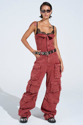 NOT INVITED CARGO JUMPSUIT