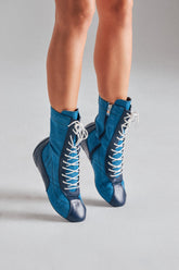 AZALEA WANG PASSER NAVY FLAT SNEAKER