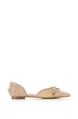 AZALEA WANG AELLA TAN WOVEN BALLET FLAT