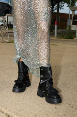 AZALEA WANG BHARTI BLACK SNAP BOOTIE