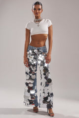 CHECK IT OUT SEQUIN DENIM PANT