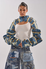 STACKED UP DENIM BOLERO