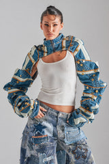 STACKED UP DENIM BOLERO