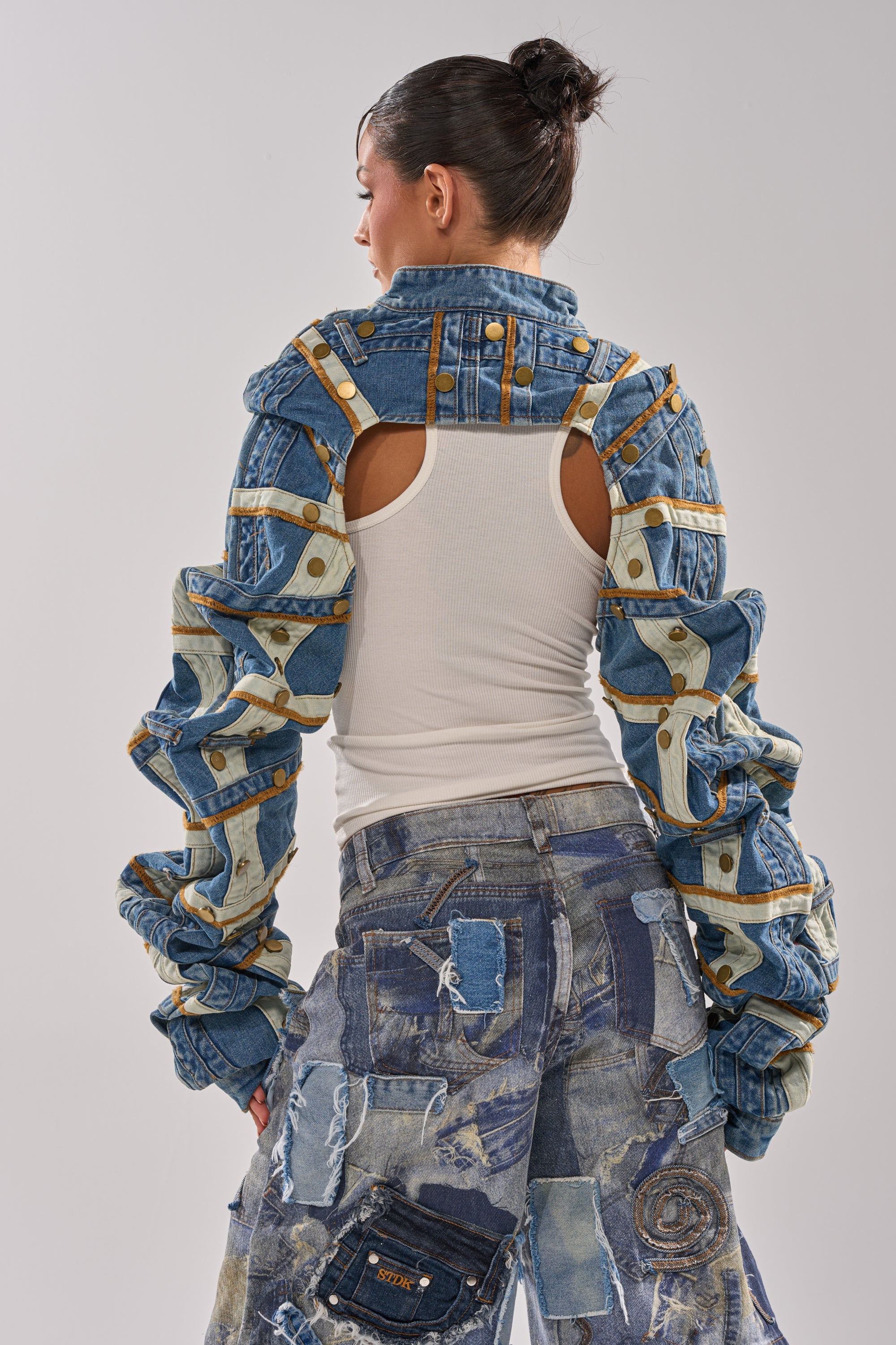 STACKED UP DENIM BOLERO