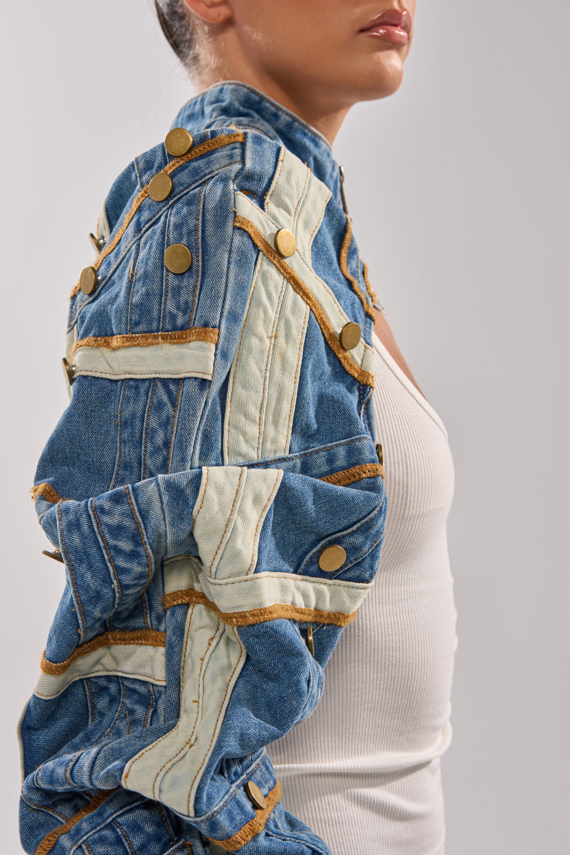 STACKED UP DENIM BOLERO