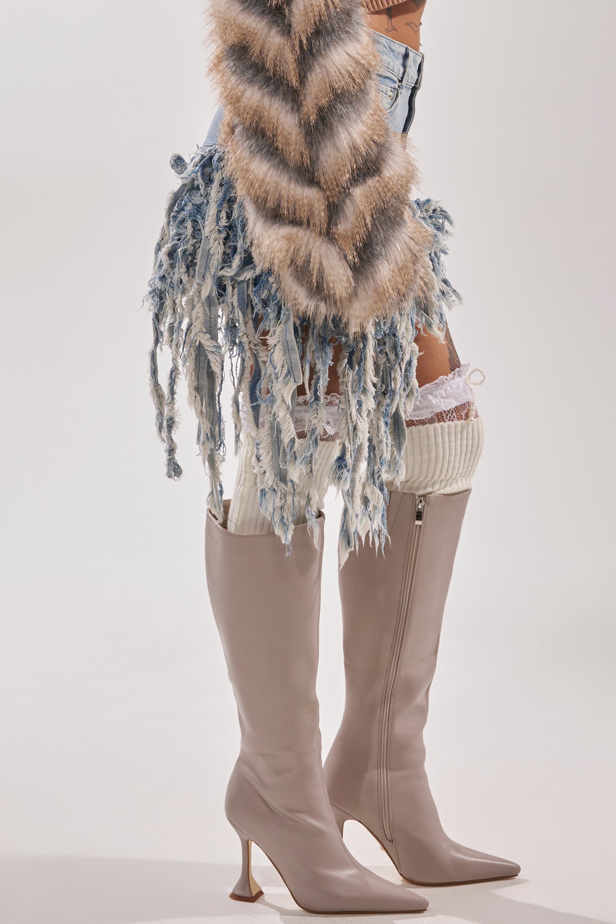 OPEN UP YOUR LOVE DENIM SKIRT