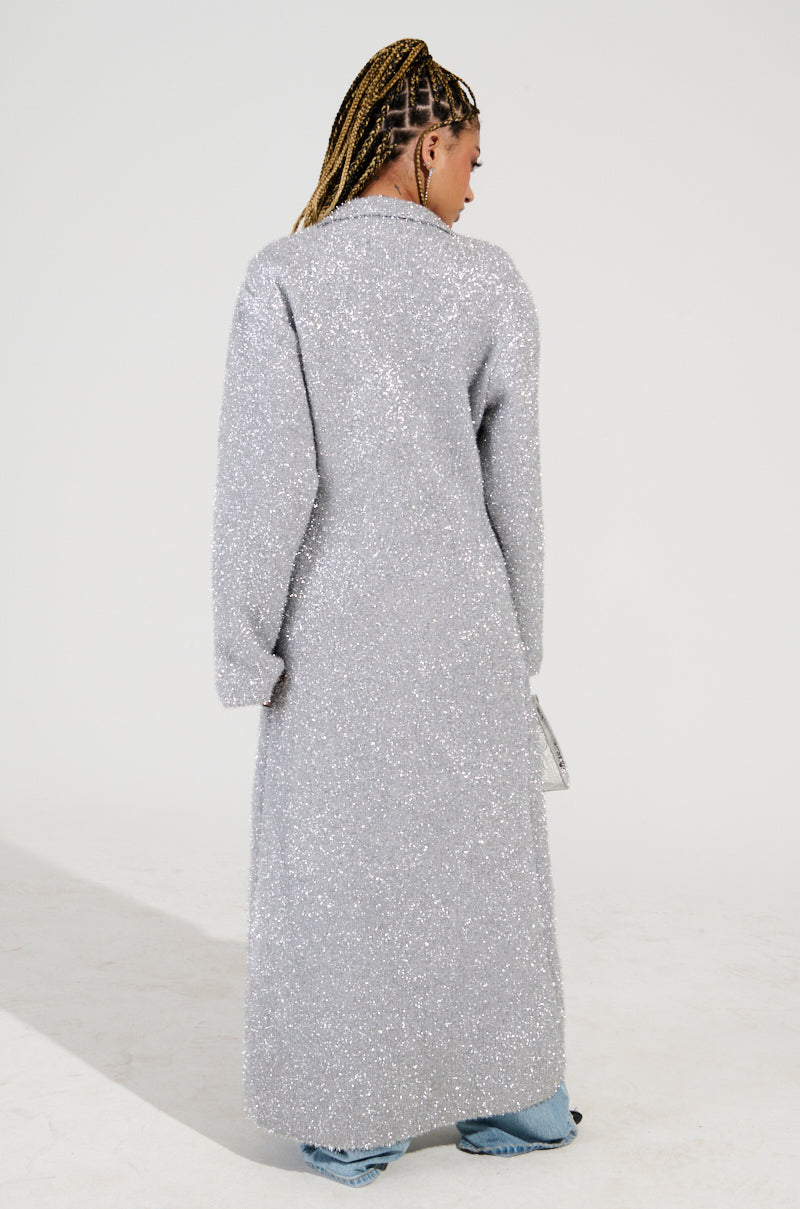 RELAXED FIT GLITTER TRENCH