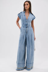 AT LEAST I LOOK CUTE DENIM JUMPSUIT