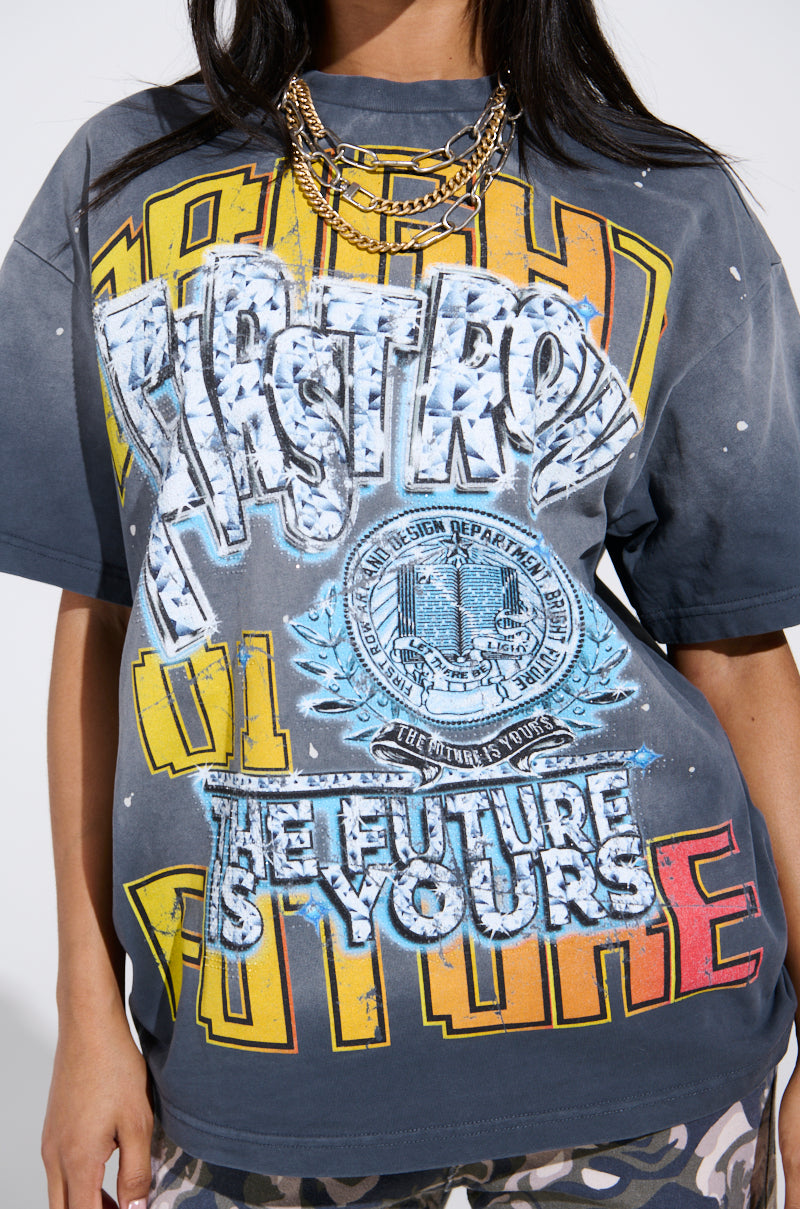 THE FUTURE IS YOURS OVERSIZED GRAPHIC TEE