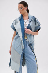 ESTELLE PATCHWORK DENIM VEST