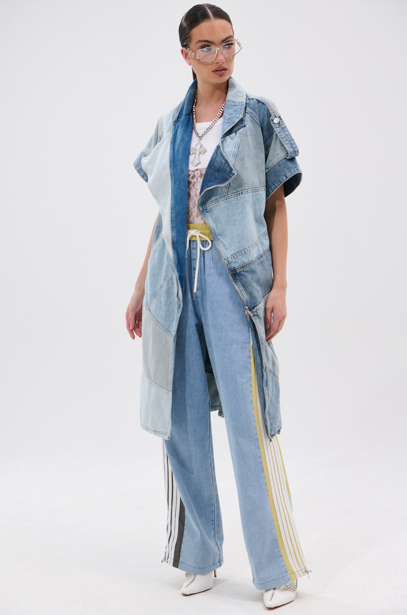 ESTELLE PATCHWORK DENIM VEST