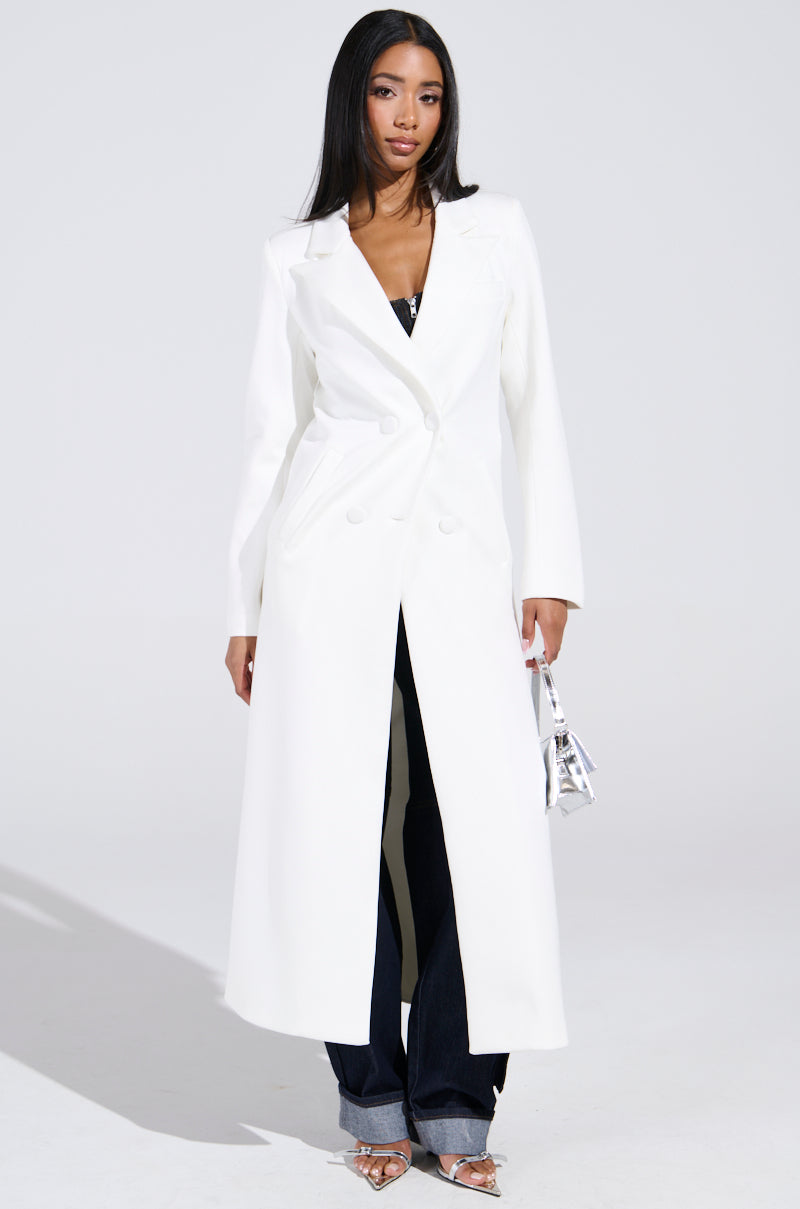 COCOA BUTTER TRENCH IN WHITE