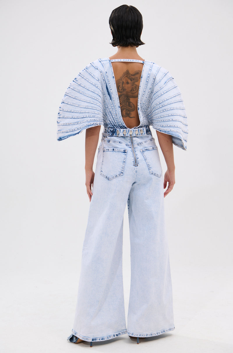 BORN TO STAND OUT DENIM JUMPSUIT
