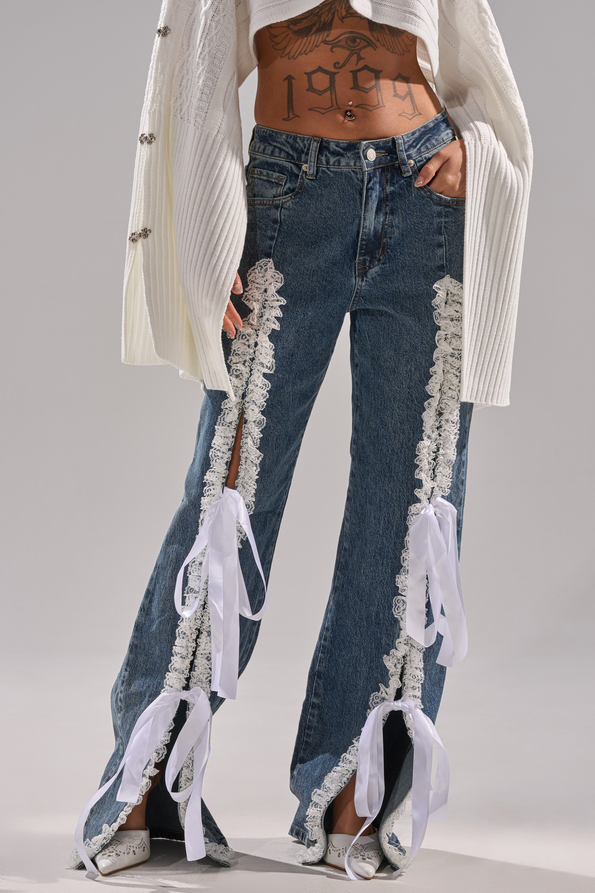 TIE ME UP RELAXED DENIM