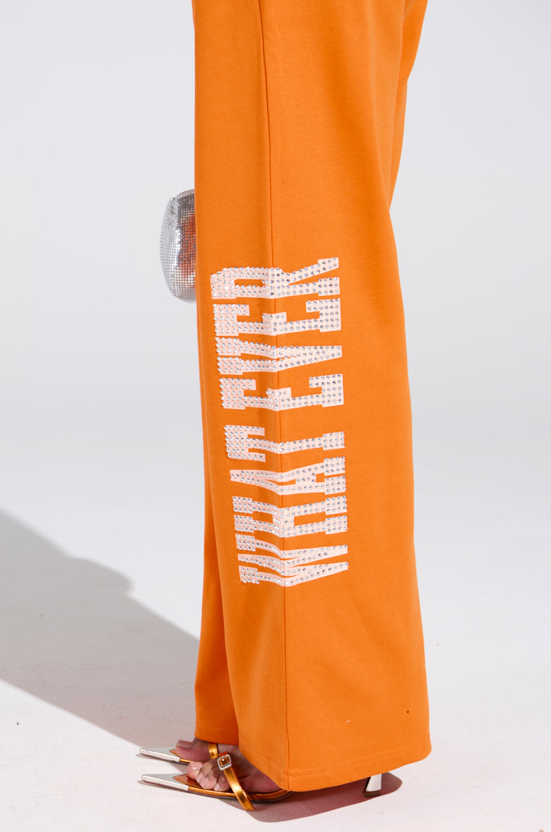 WHATEVER YOU WANT RHINESTONE SWEATPANTS