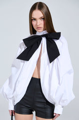 BLACK TIE AFFAIR BLOUSE