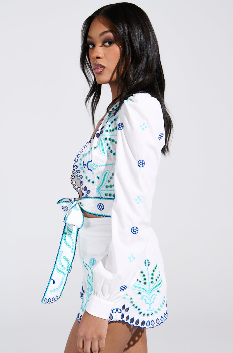 SUNSHINE GIRL TIE FRONT TOP