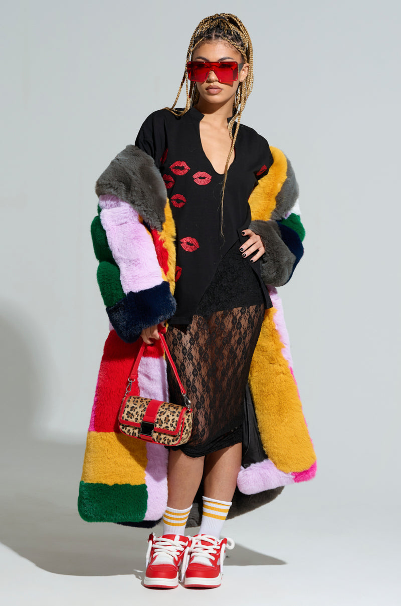 STUDIO 24 FAUX FUR COAT