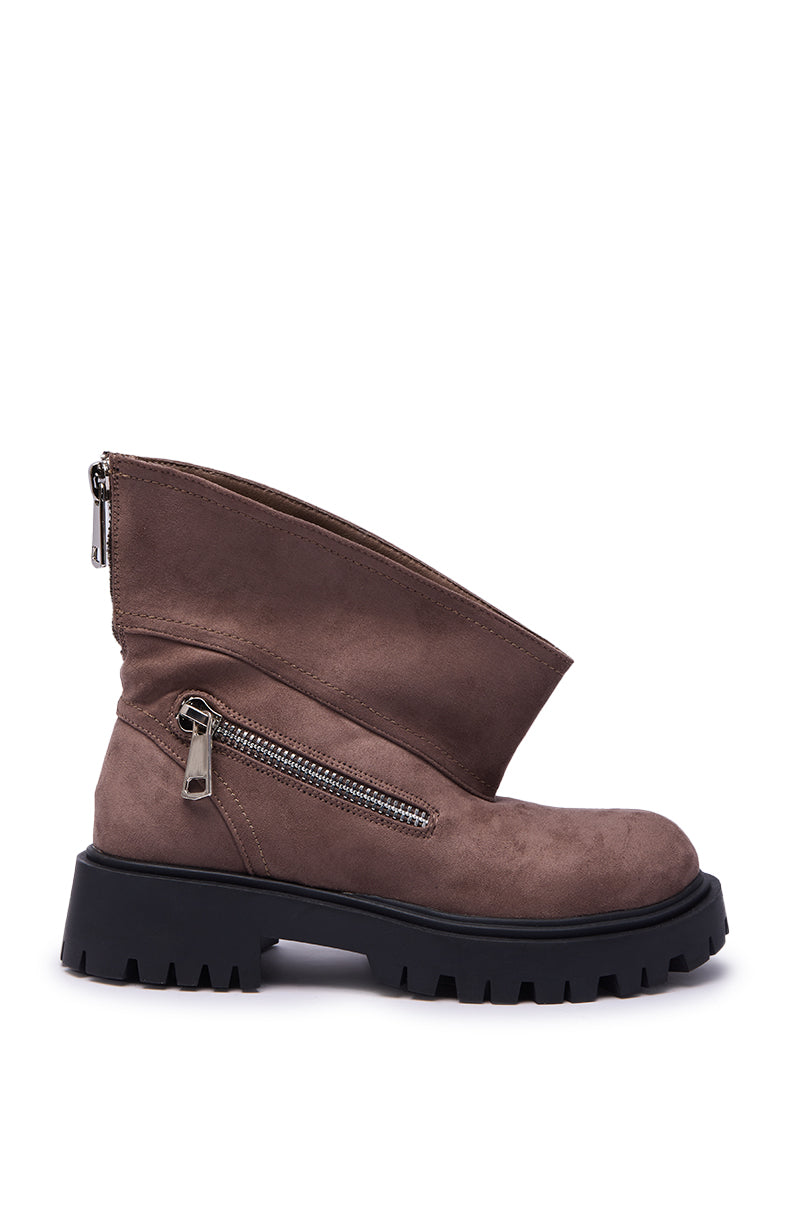 AZALEA WANG MOHSEN MOCHA COMBAT BOOTIE