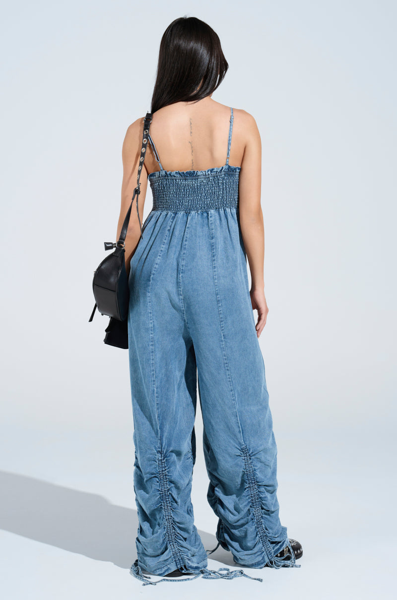 JUMPIN AROUND DENIM JUMPSUIT