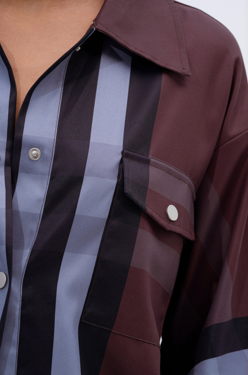 LUXURY LIFE PLAID BUTTON DOWN