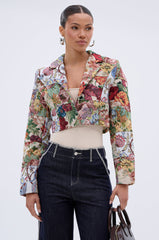 TAKE A HINT PATCHWORK BLAZER