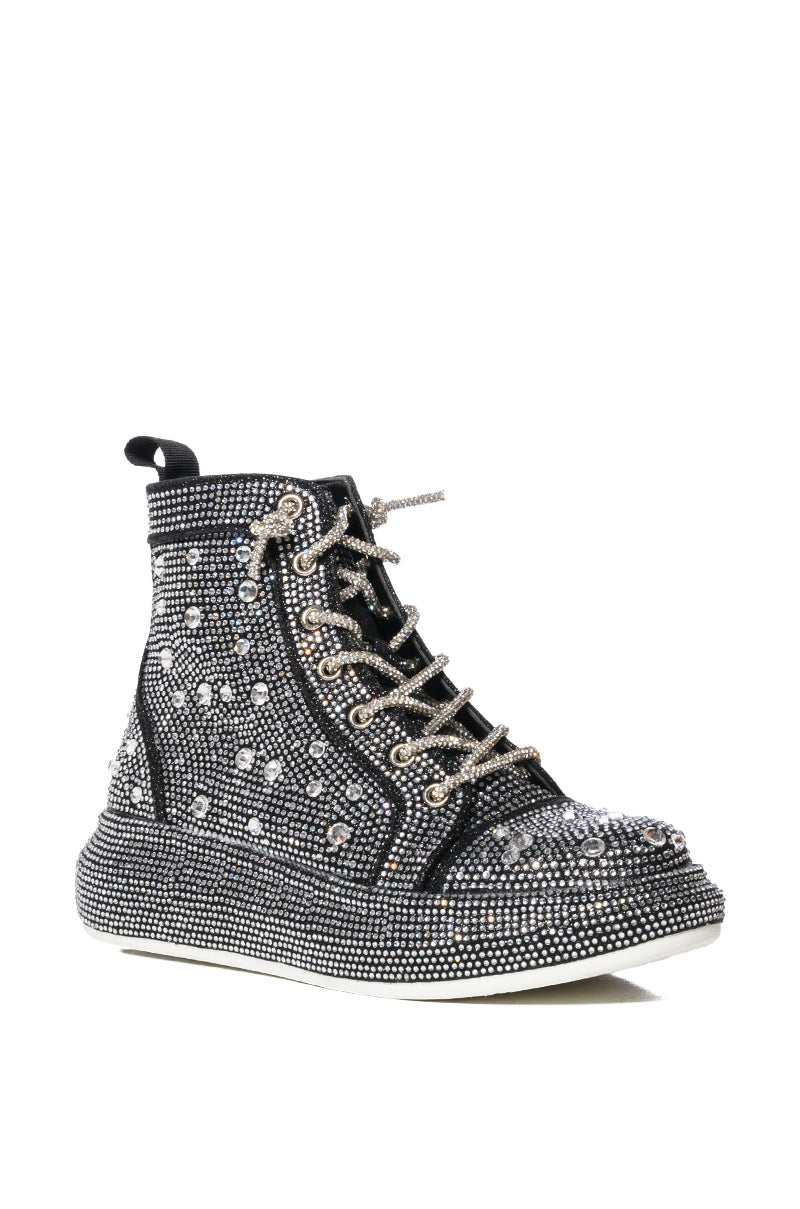 AZALEA WANG OTIS EMBELLISHED HIGH TOP IN BLACK
