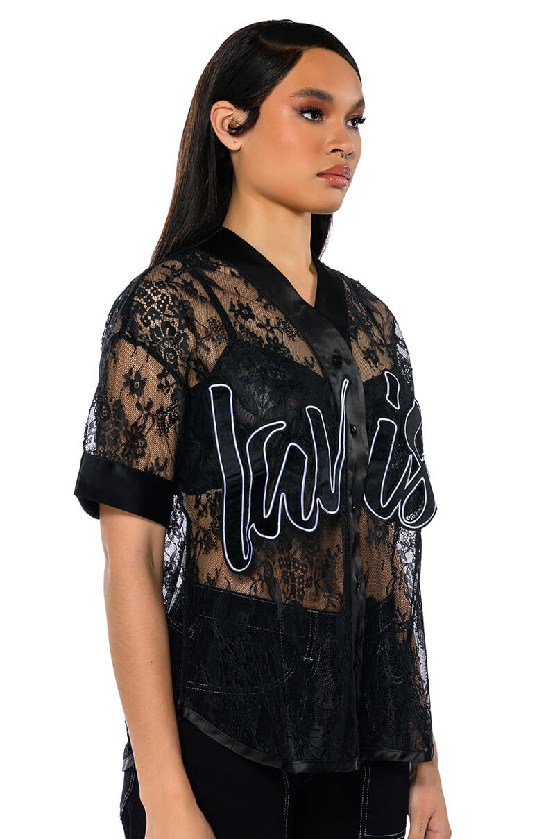 LAVISH FLORAL LACE JERSEY